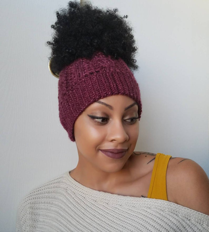 winter hats for natural hair